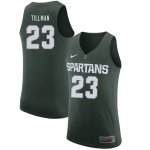 Men Michigan State Spartans NCAA #23 Xavier Tillman Green Authentic Nike Stitched College Basketball Jersey XA32Z43CW